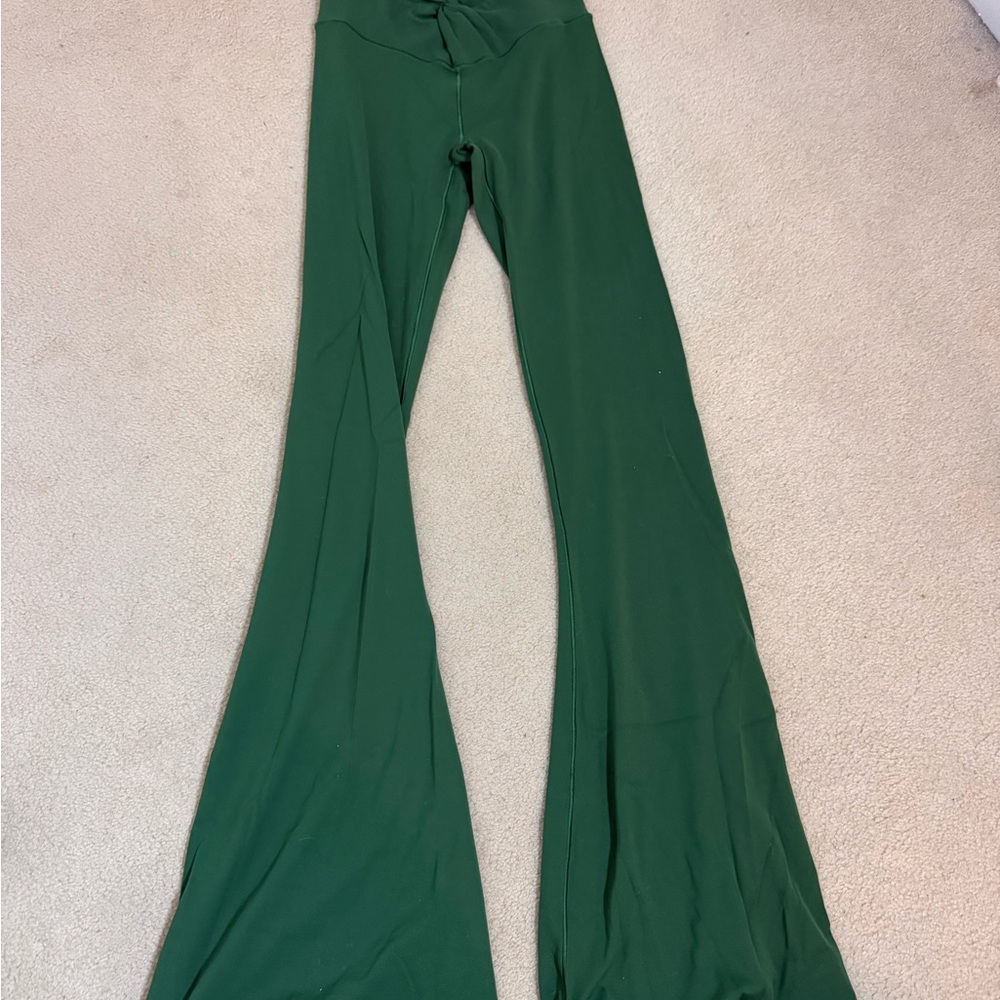 Aerie Green Flare Leggings